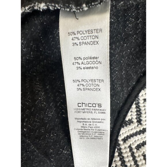 Chicos 3 Womens jacquard Chevron knit  Jacket Size XL pockets - Picture 5 of 7